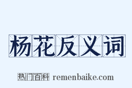 杨花反义词是什么意思的图片